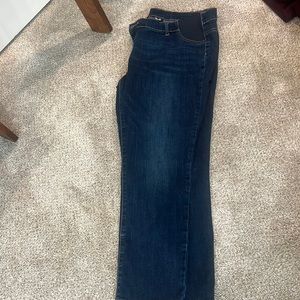 Maternity indigo blue crop jeans